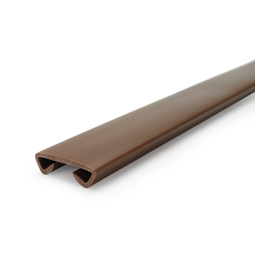 Profilé de main courante PVC Standard 40x8mm marron 