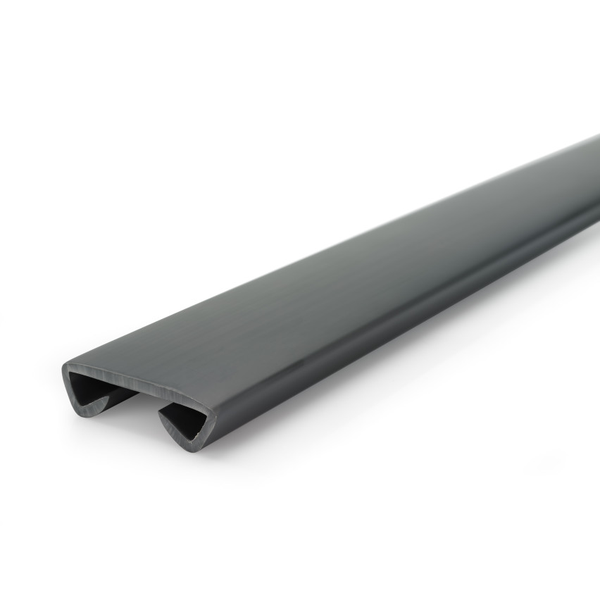 Profilé de main courante PVC Standard 40x8mm gris foncé 