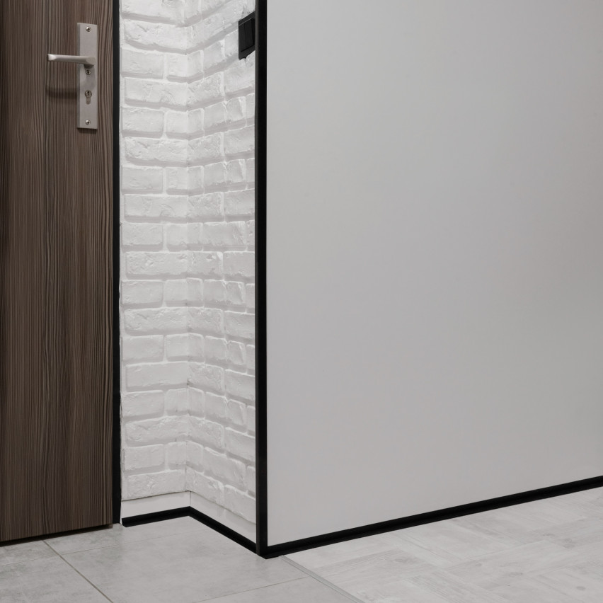 Cornière PVC, adhésive, protection d'angles et de bords, rigide, Gris