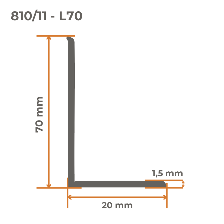 Plinthe Flexible 70x20mm, vert