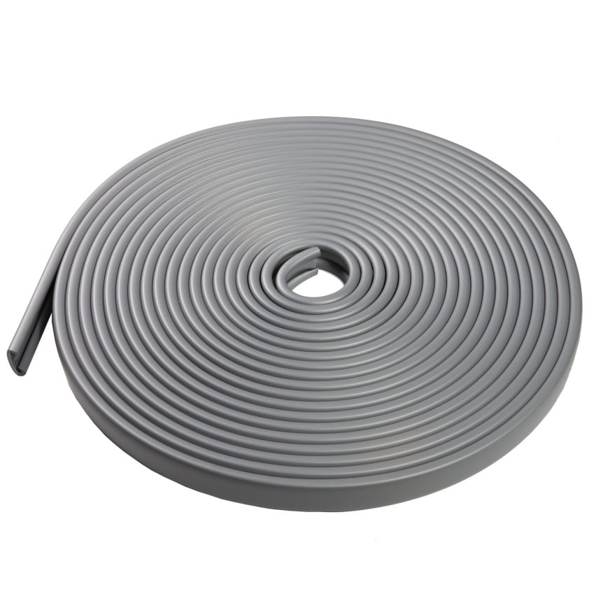 Profilé de main courante PVC PREMIUM 40x8mm argent 1m