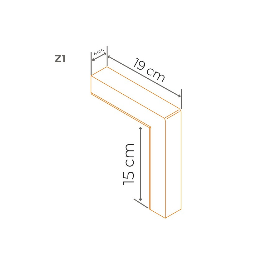 Cornière externe Z1 Gris