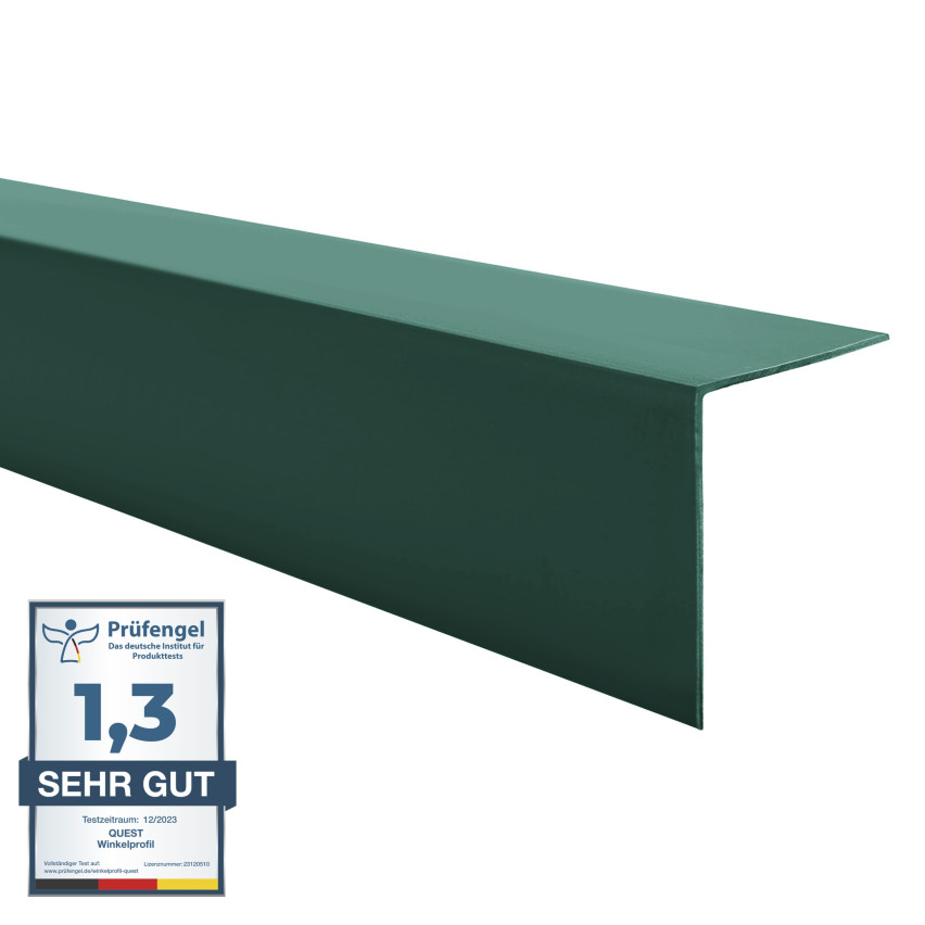 PVC Cornière rigide, plastique, protection des bords, vert