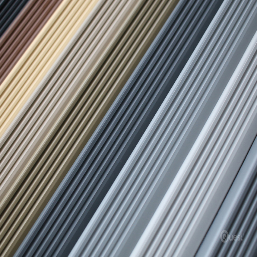 Nez de marche PVC 50x42 mm, profilé d'escalier RGP, antidérapant, protection d’escalier, gris foncé, 150 cm