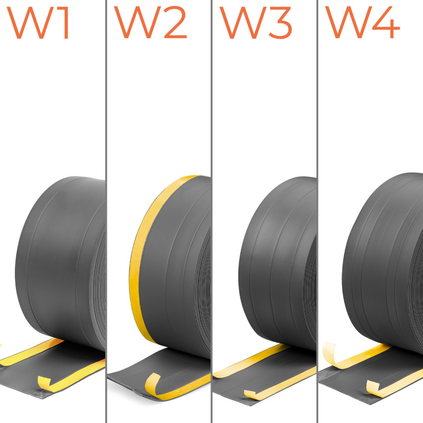 Plinthe de finition W2 en PVC 4-en-1 120 mm, baguette autocollante, masquante, plinthe souple pour sol et mur, gris