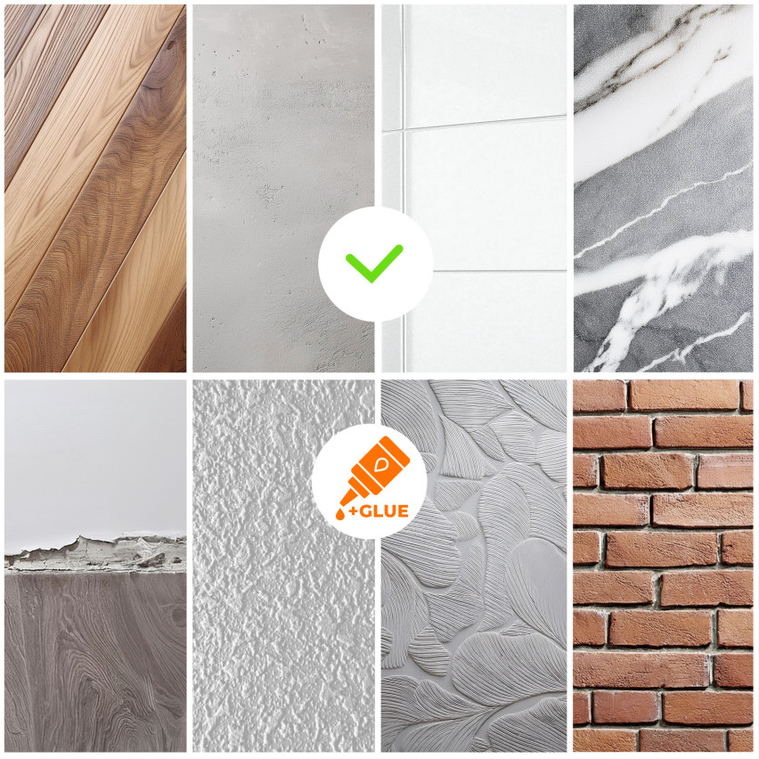 Plinthe de finition W2 en PVC 4-en-1 120 mm, baguette autocollante, masquante, plinthe souple pour sol et mur, gris