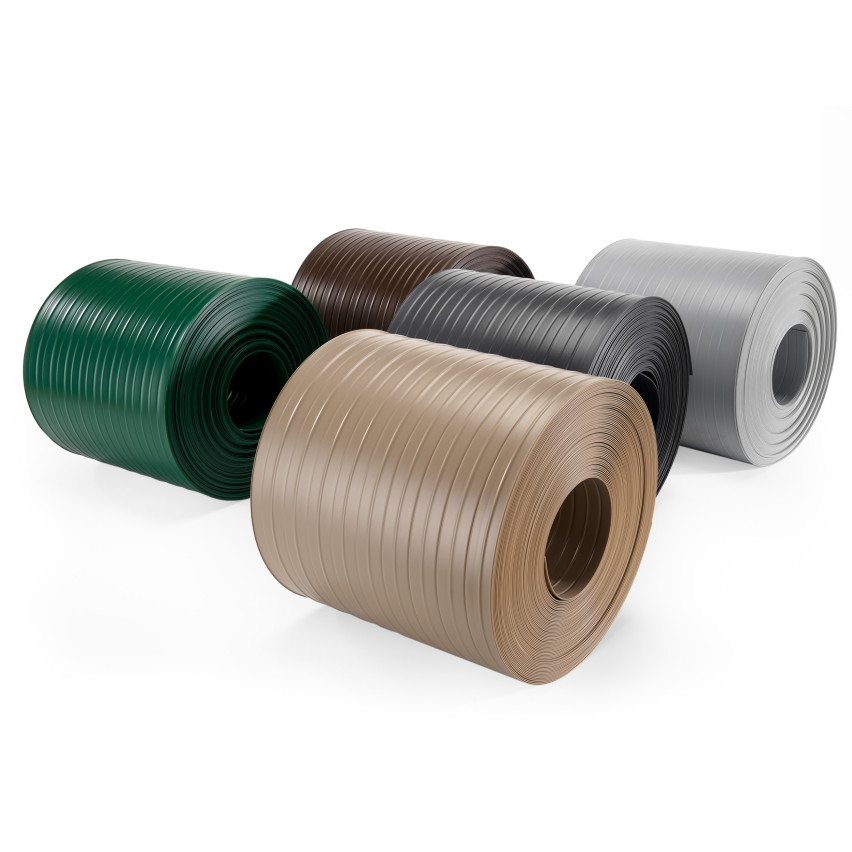 Ruban de clôture, Occultant pour clôture en panneaux rigides brise-vue en rouleau PVC, bande d'occultation PVC pour clôture rigide 900 g/m², RAL1019, beige