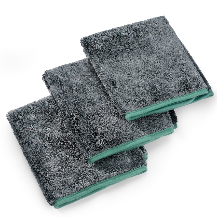 Chiffon en microfibre pour le lavage et le séchage de la carrosserie, lavette pour detailing automobile PREMIUM - So Dry, gris
