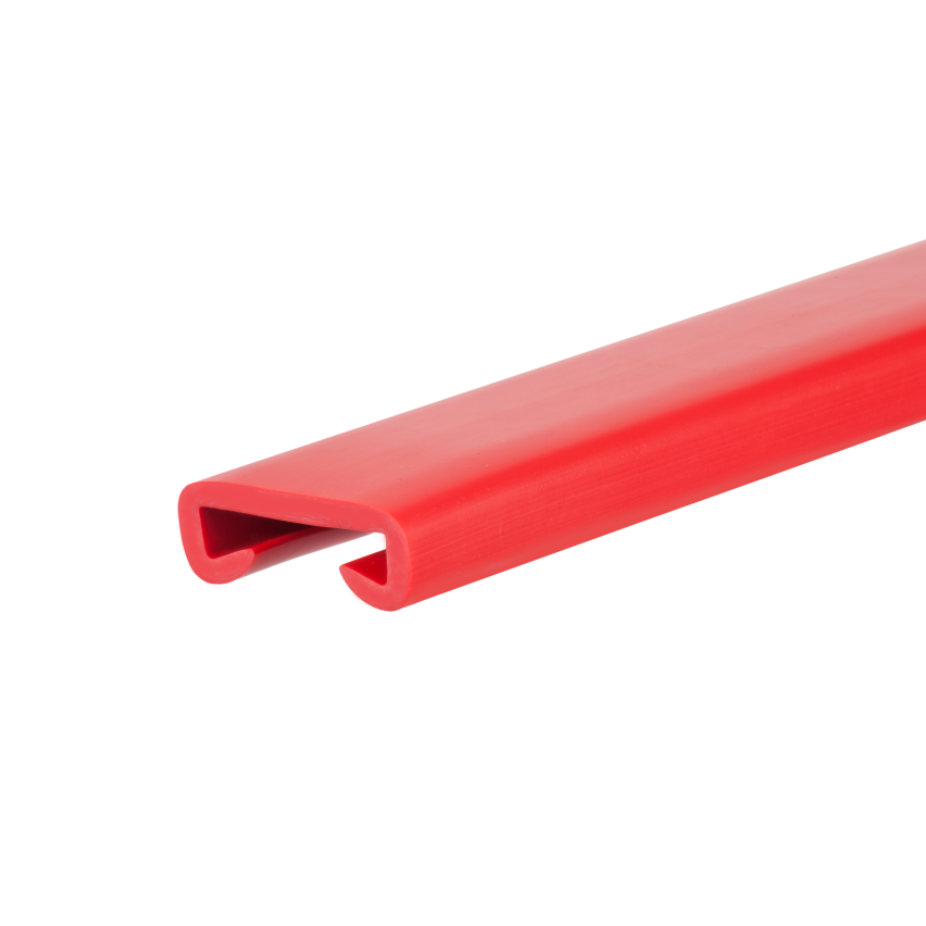 Profilé de main courante PVC PREMIUM 40x8mm rouge 1m