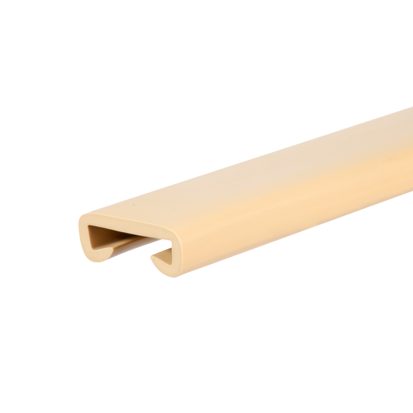 Profilé de main courante PVC PREMIUM 40x8mm crème 1m