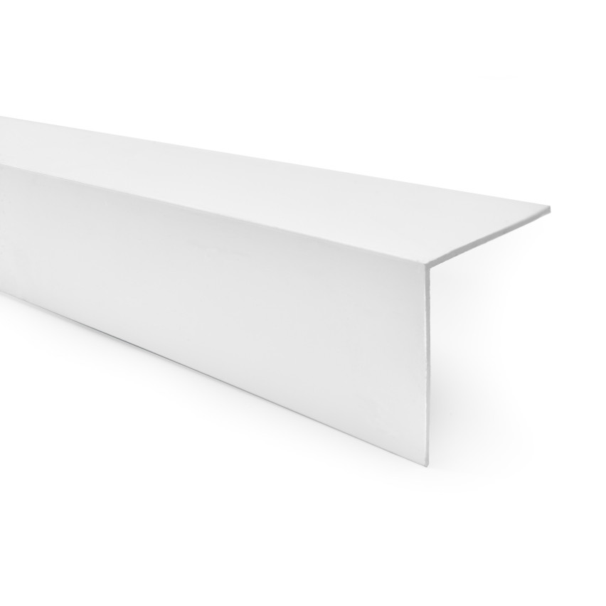 Cornière PVC, adhésive, protection d'angles et de bords, rigide, blanc