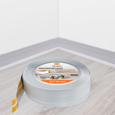 Plinthe Flexible Adhésive en PVC souple Bande de finition Ruban autocollante 50x20mm Bouleau